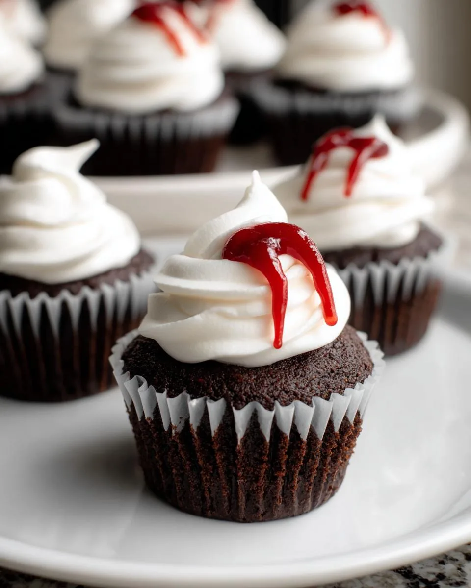 Vampire Bite Cupcakes - detail 1