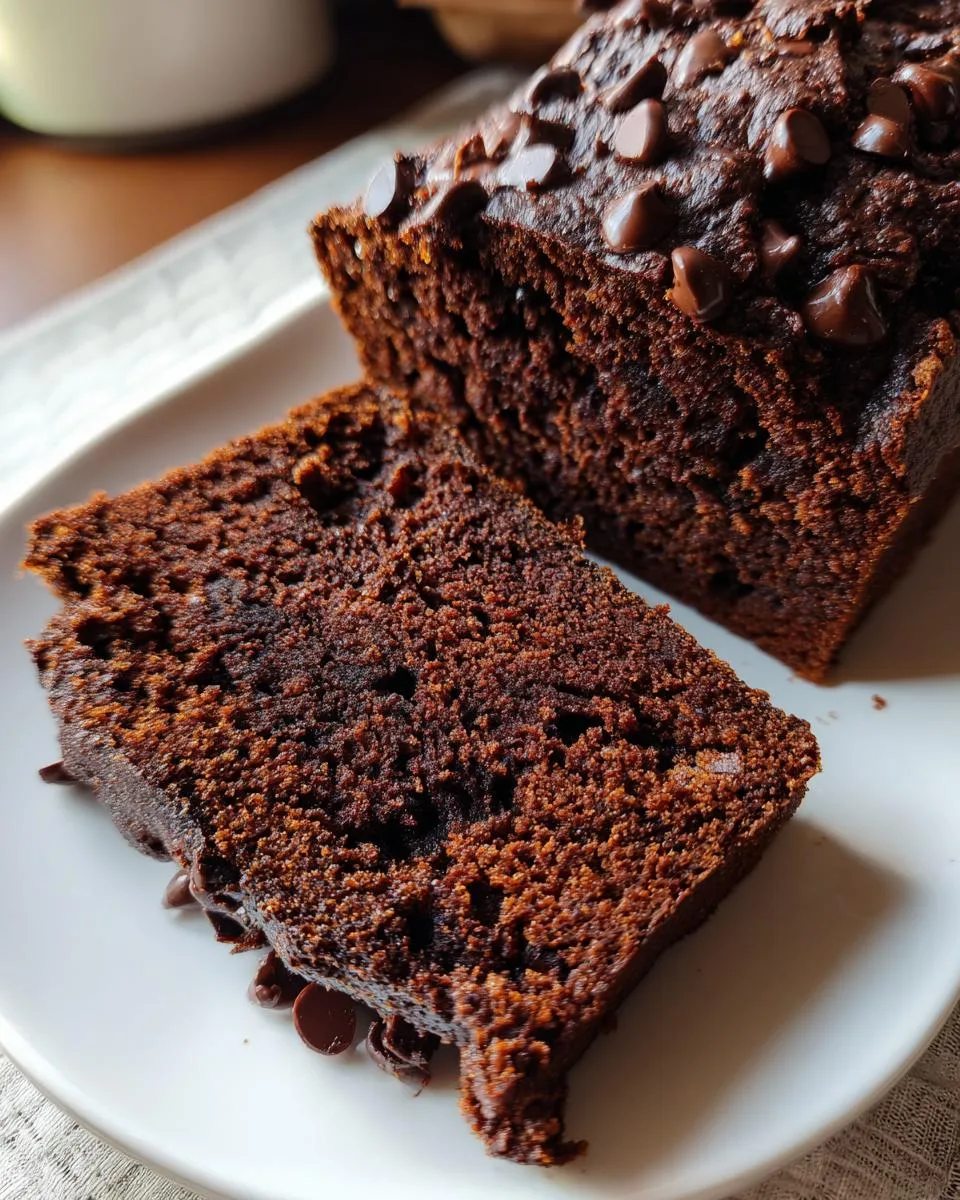 chocolate pumpkin bread - detail 1