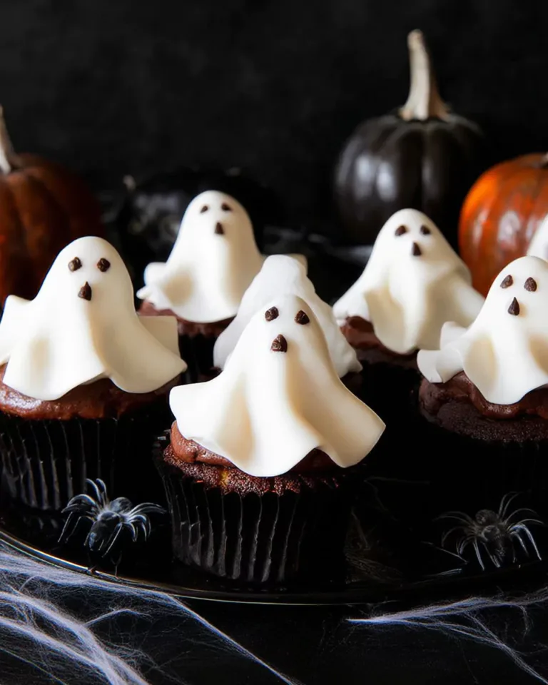 Served Halloween Ghost Cupcakes