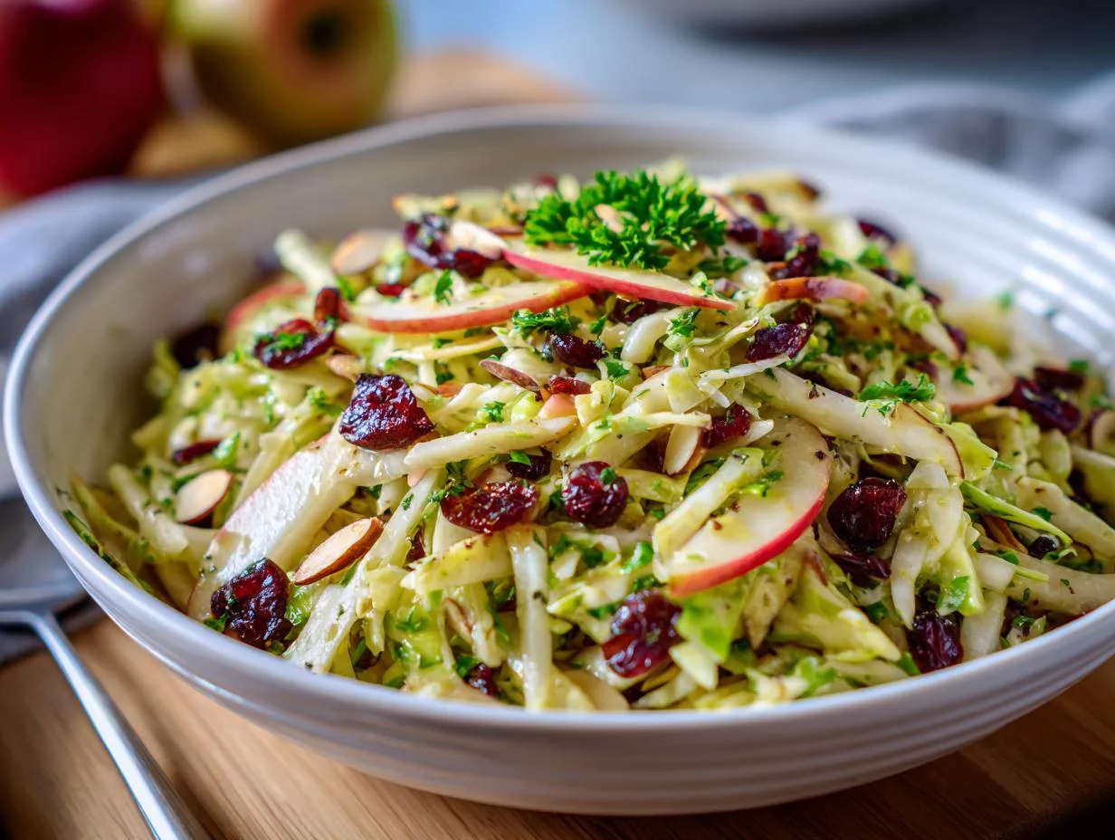 15-Minute Apple Cranberry Coleslaw Recipe