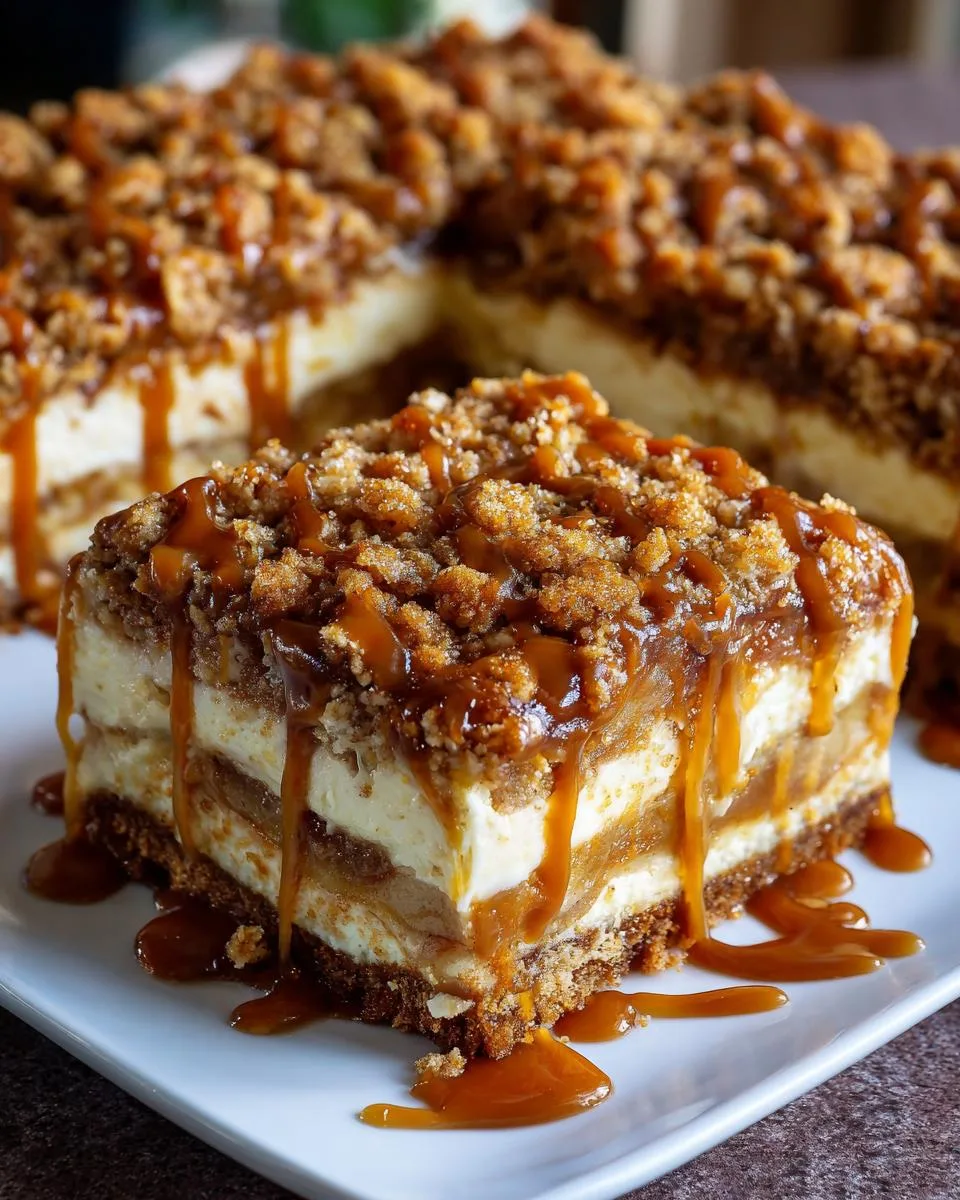 Caramel Apple Cheesecake Bars - detail 1