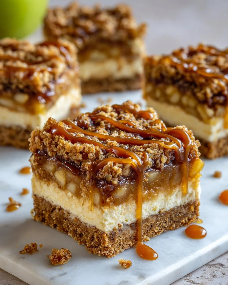 Caramel Apple Cheesecake Bars - detail 2
