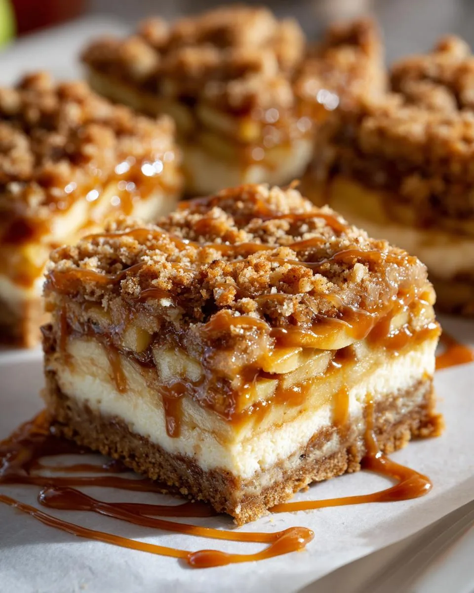 Caramel Apple Cheesecake Bars - detail 3