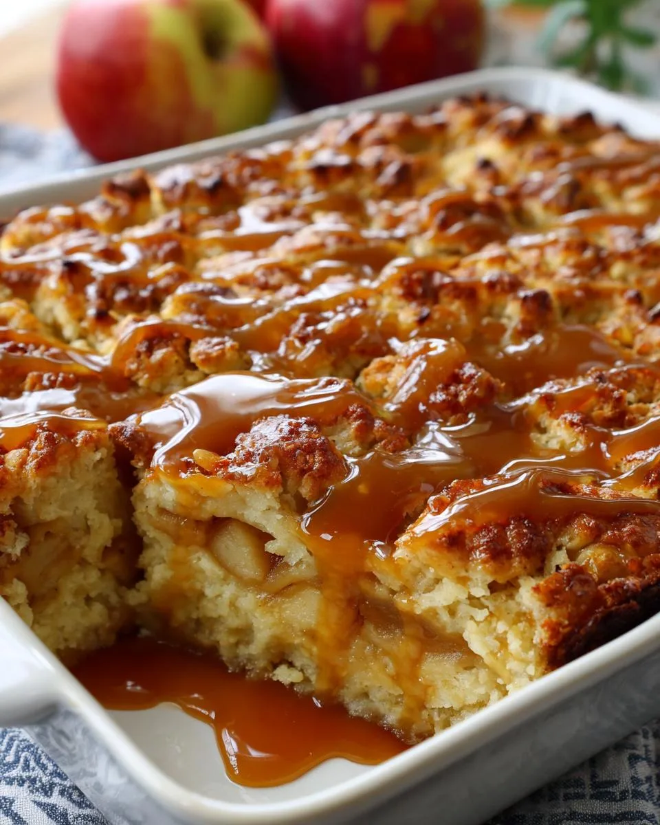 Irresistible Caramel Apple Dump Cake with 7 Ingredients