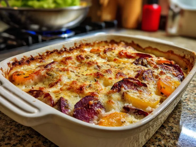 Cheesy Root Vegetable Gratin