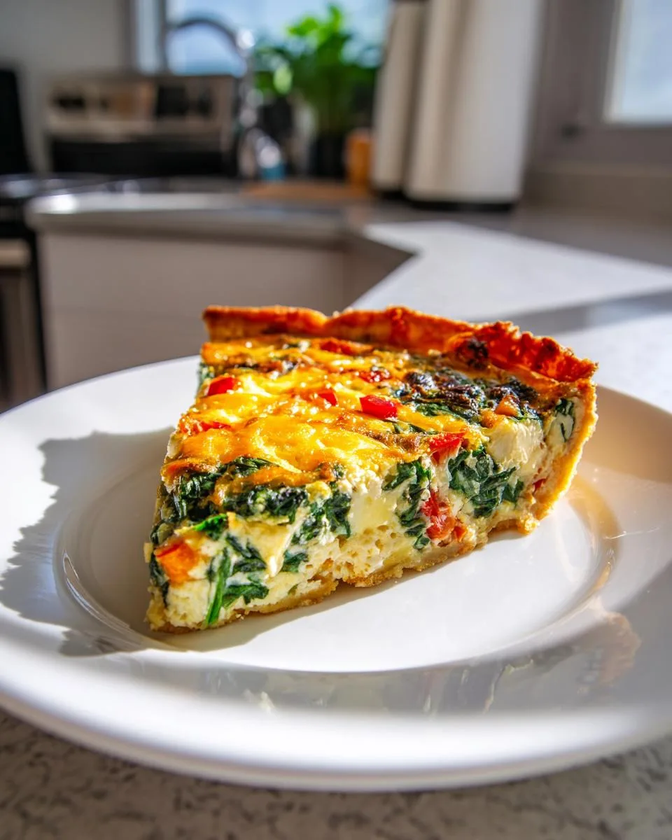 Cottage Cheese Spinach Quiche - detail 1