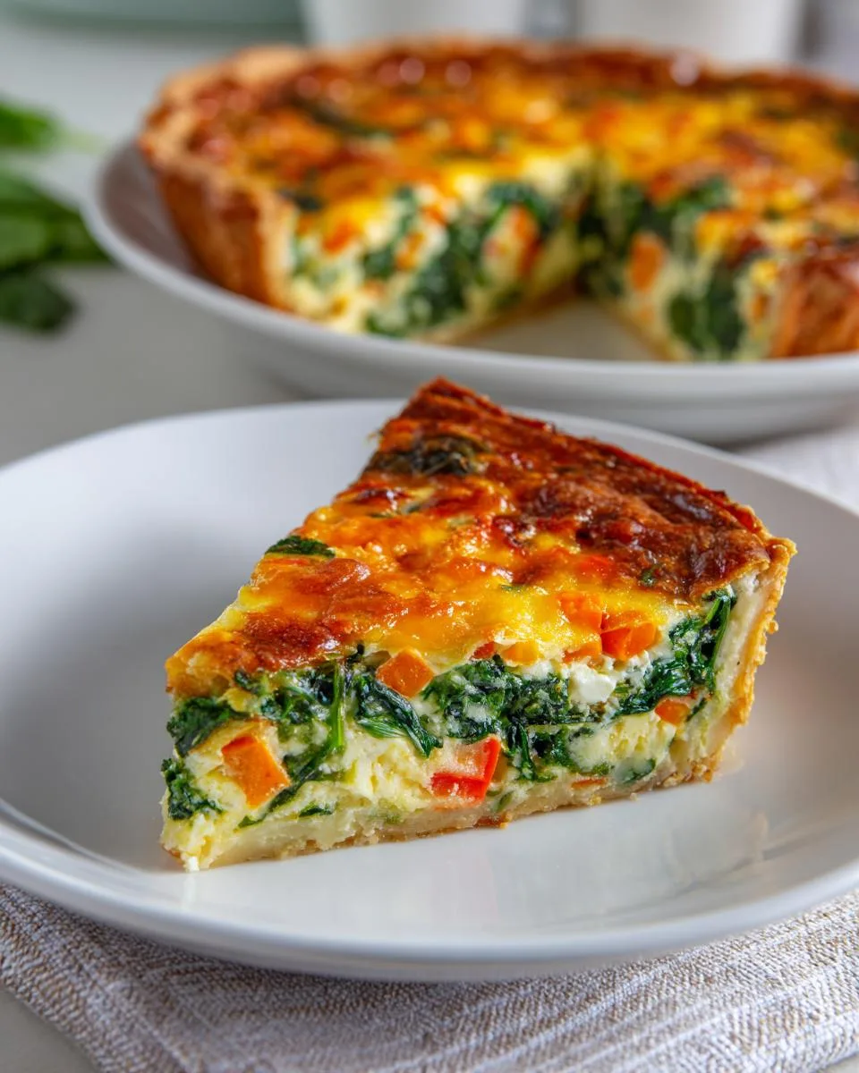 Cottage Cheese Spinach Quiche - detail 2