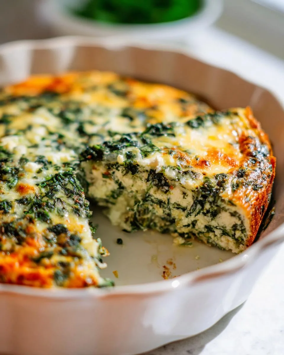 Cottage Cheese Spinach Quiche - detail 3