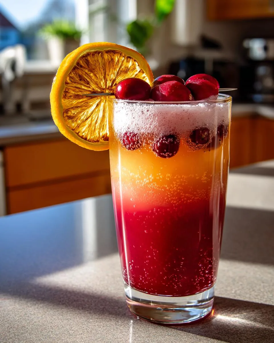 Cranberry Orange Juice Mocktail - detail 2