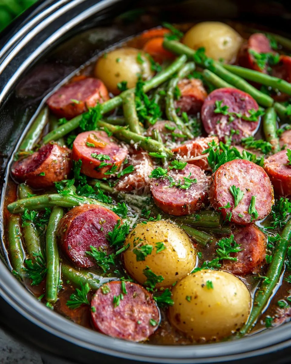 Crockpot Kielbasa Green Beans - detail 2