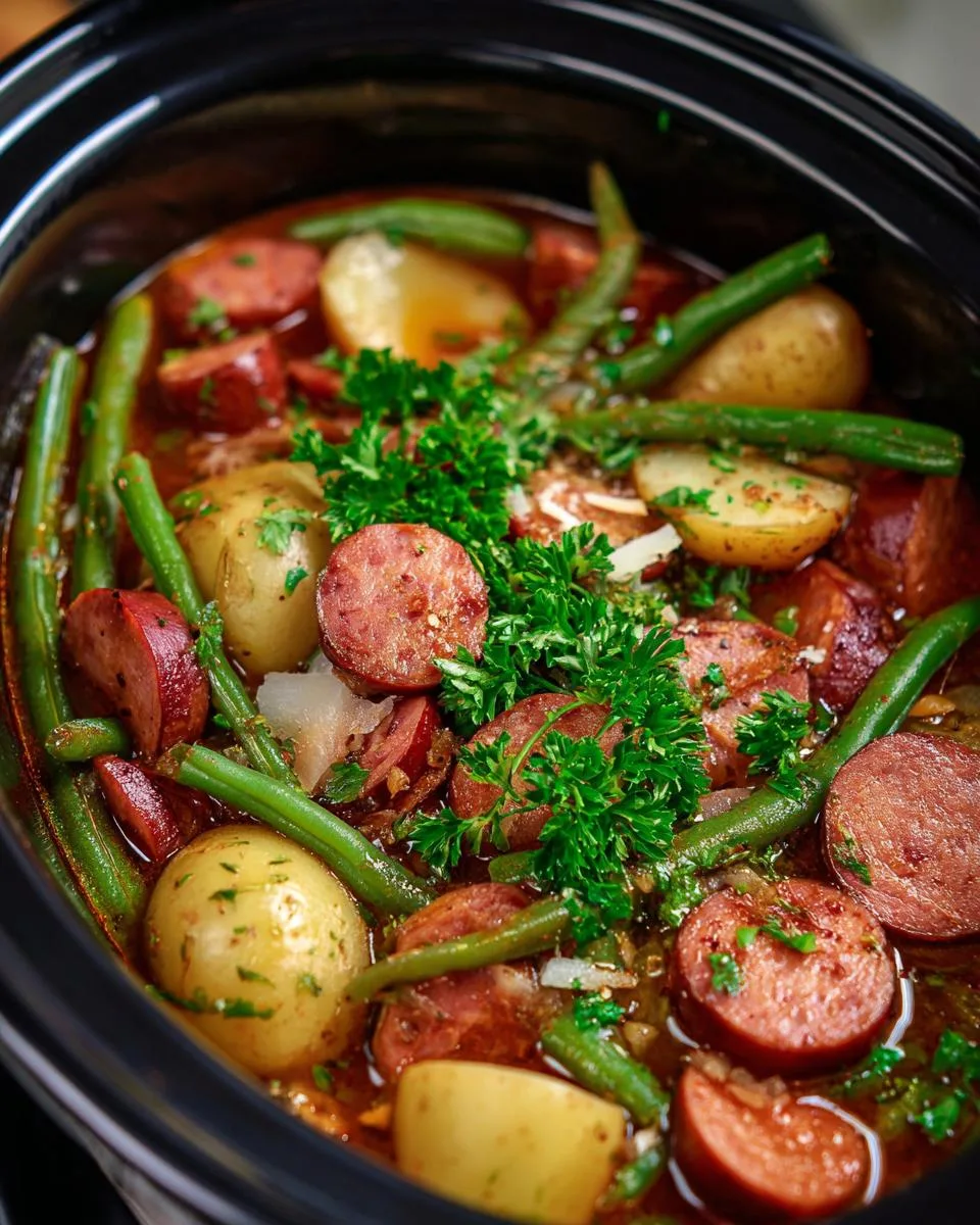 Crockpot Kielbasa Green Beans - detail 3