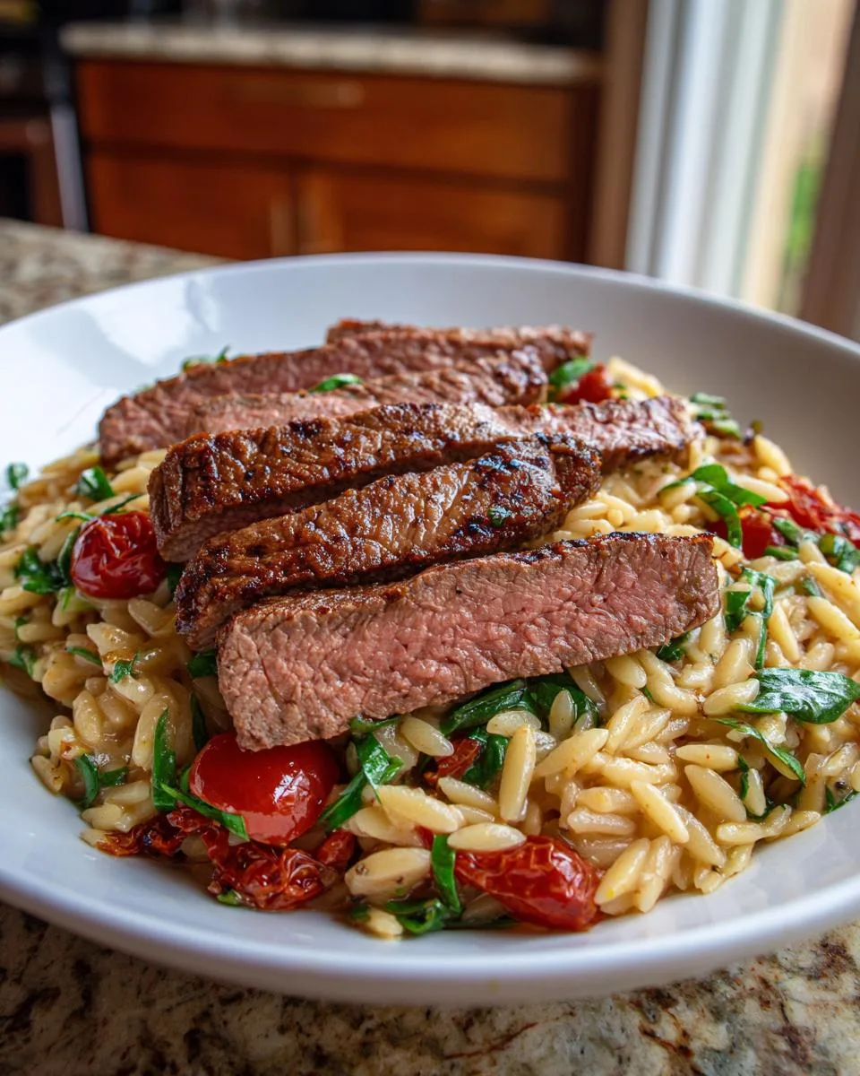 Flank Steak Creamy Orzo - detail 2