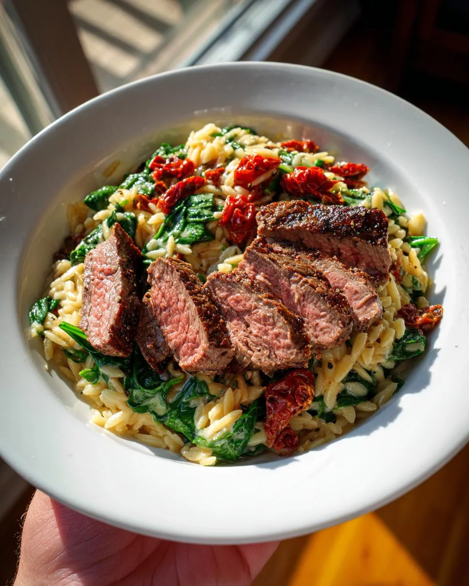 Flank Steak Creamy Orzo - detail 3