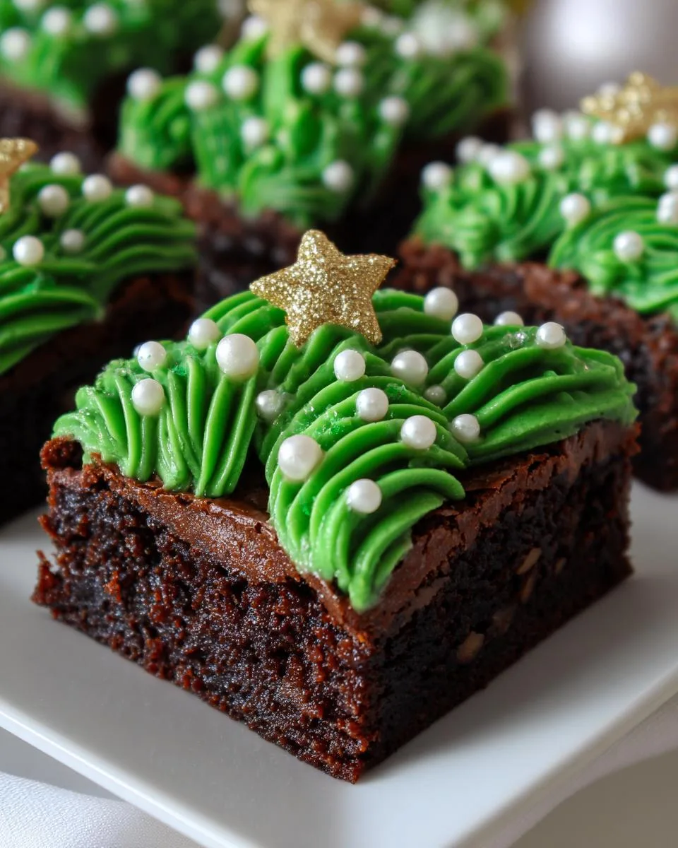 Frosted Christmas Brownies - detail 1