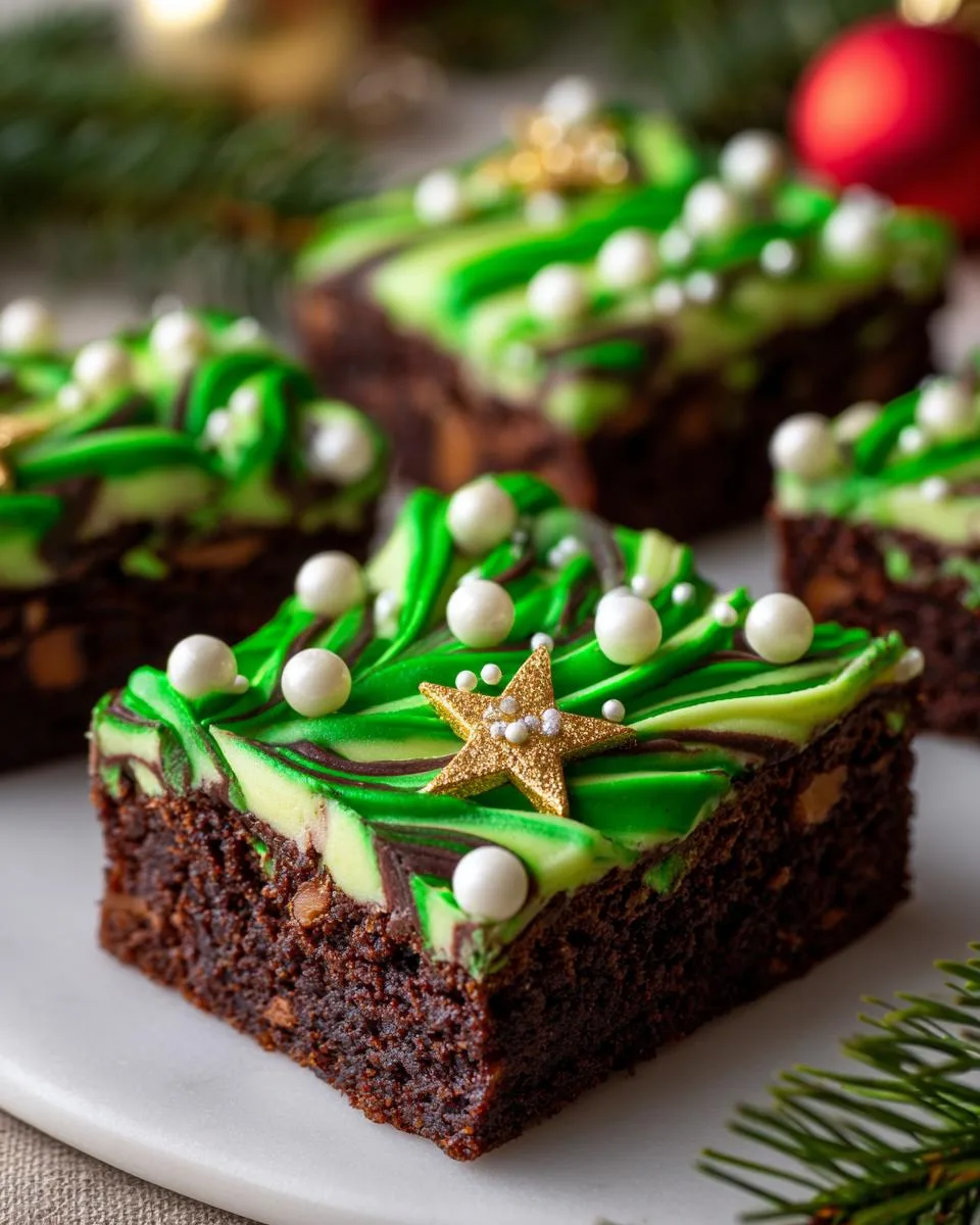 Frosted Christmas Brownies - detail 2