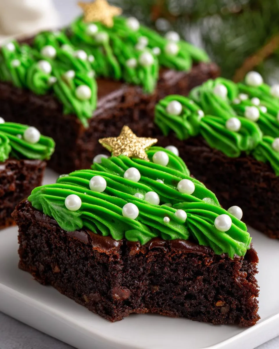 Frosted Christmas Brownies - detail 4