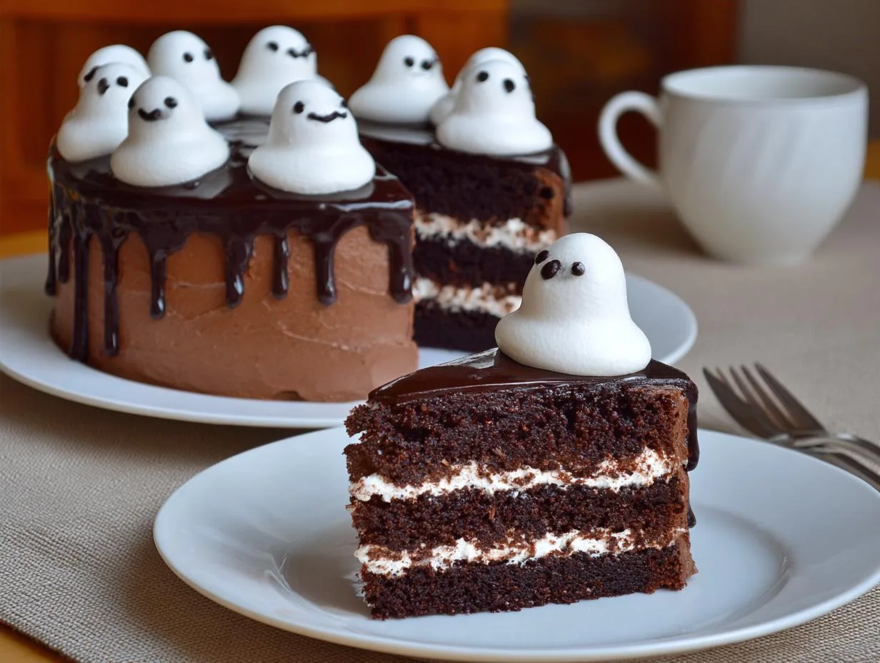 Spooky Ghost Cake That Haunts Taste Buds Magically