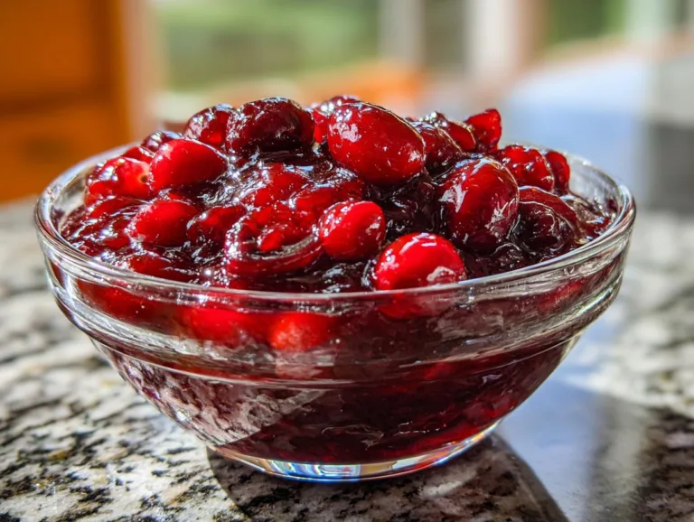 Honey Bourbon Cranberry Sauce