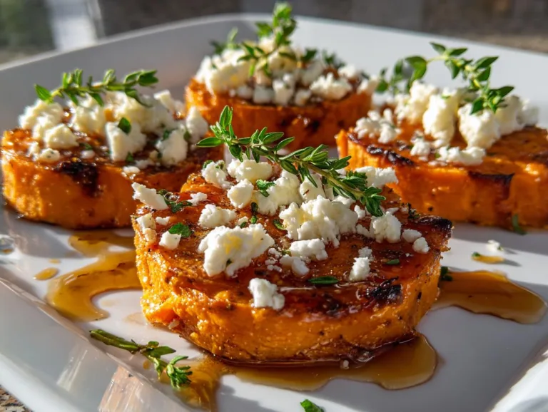 Honey Feta Sweet Potato Bites