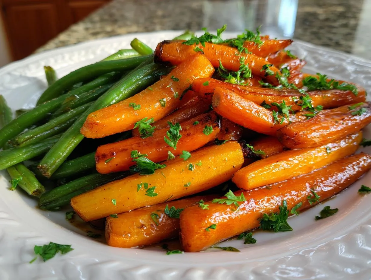Irresistible Honey Glazed Carrots and Green Beans