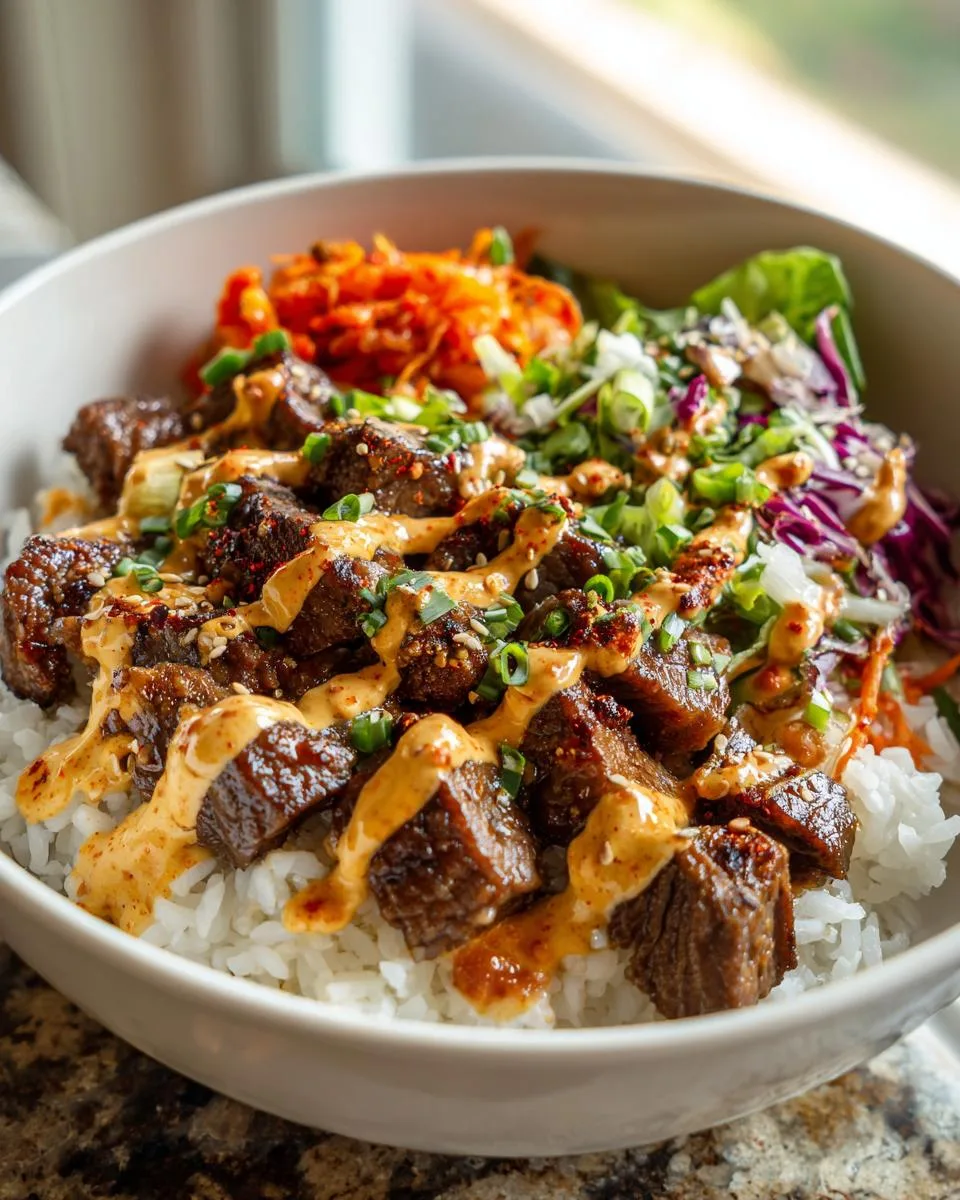 Korean BBQ Steak Bowls - detail 1