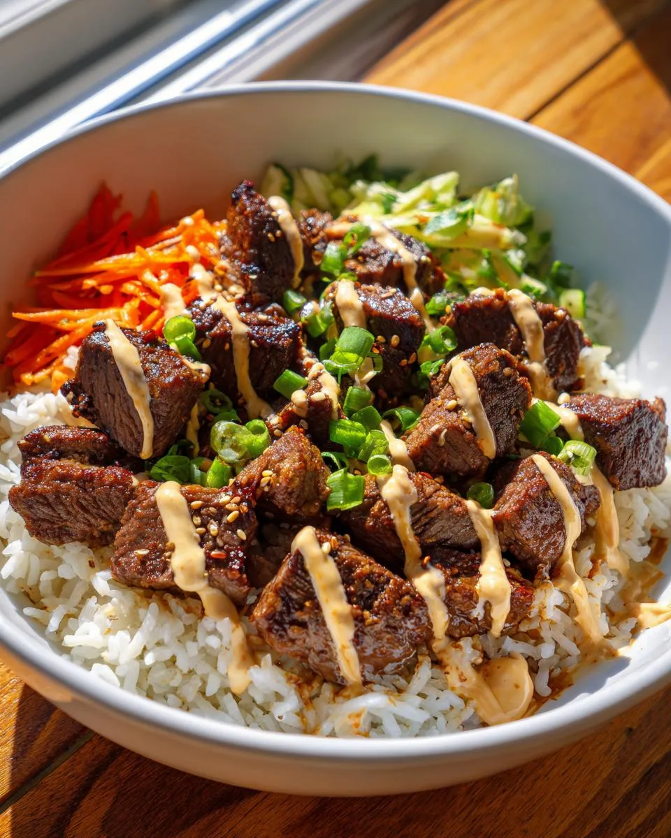 Korean BBQ Steak Bowls - detail 2