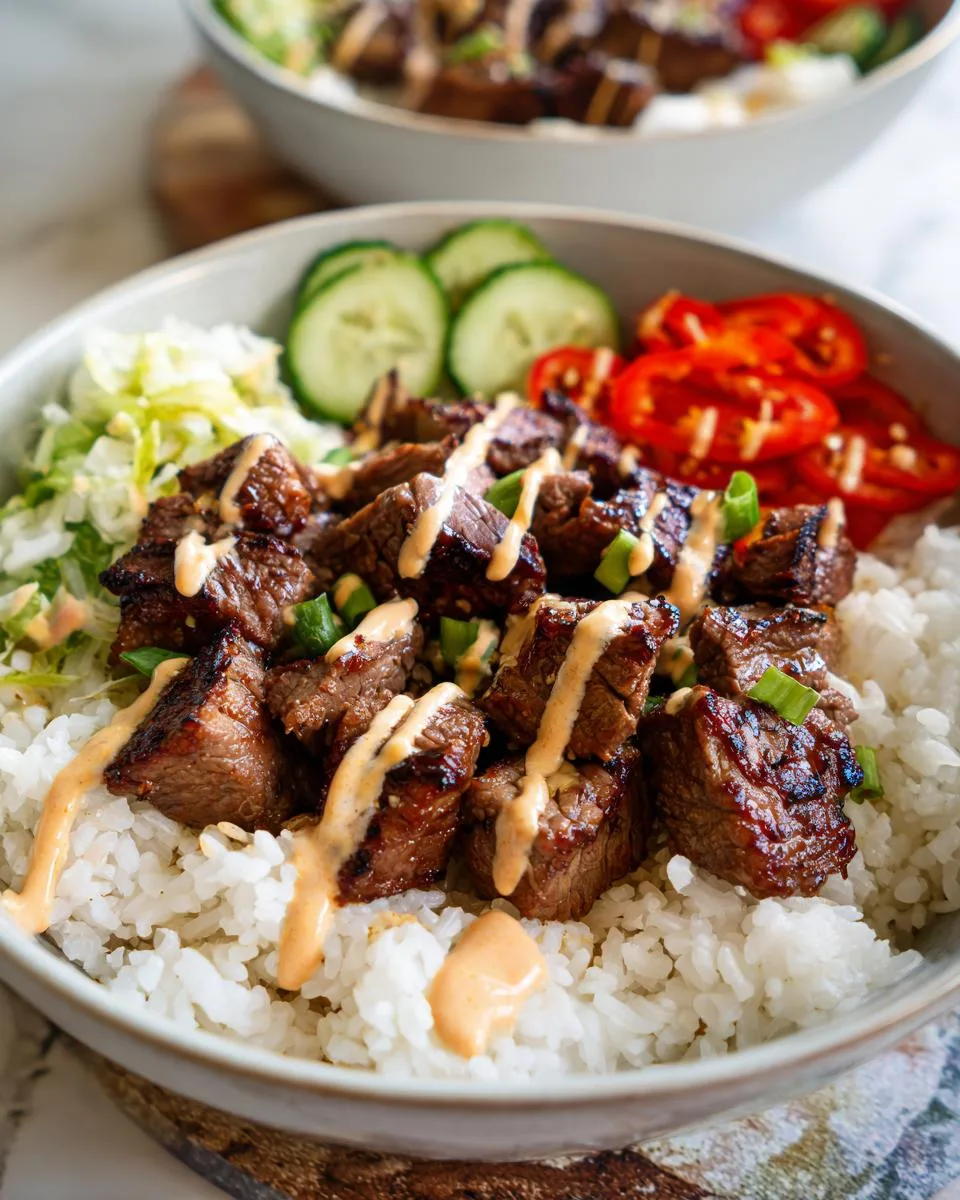 Korean BBQ Steak Bowls - detail 3