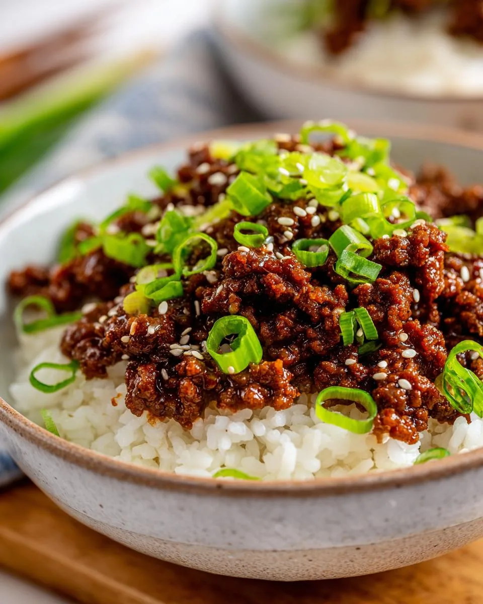Korean Ground Beef Bowl - detail 1