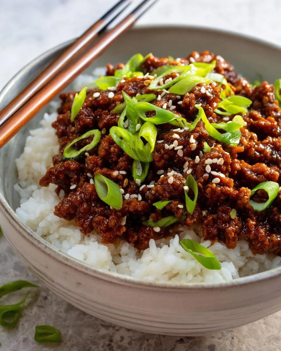 Korean Ground Beef Bowl - detail 2