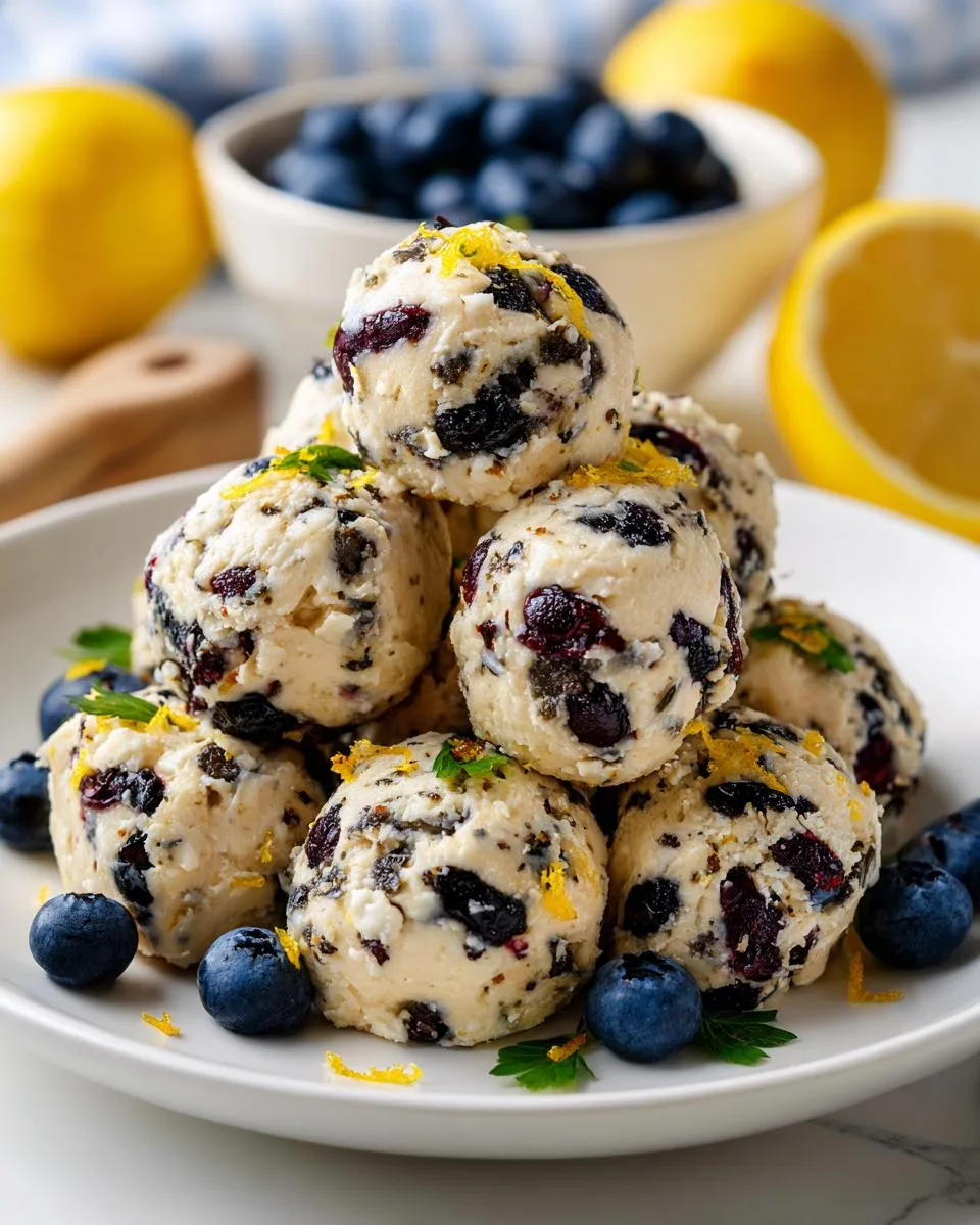Lemon Blueberry Cottage Cheese Bites - detail 2
