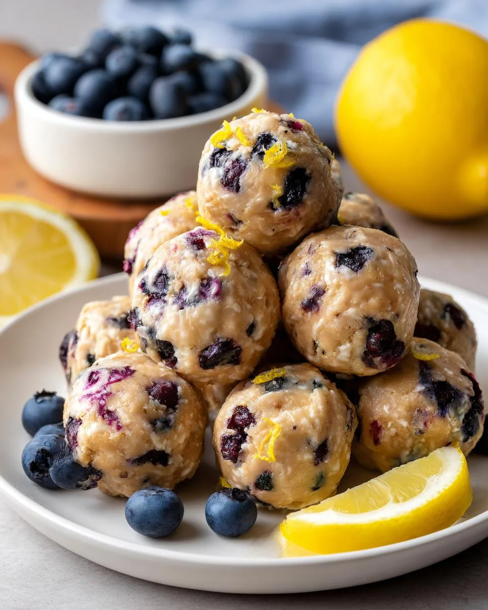 Lemon Blueberry Cottage Cheese Bites - detail 3