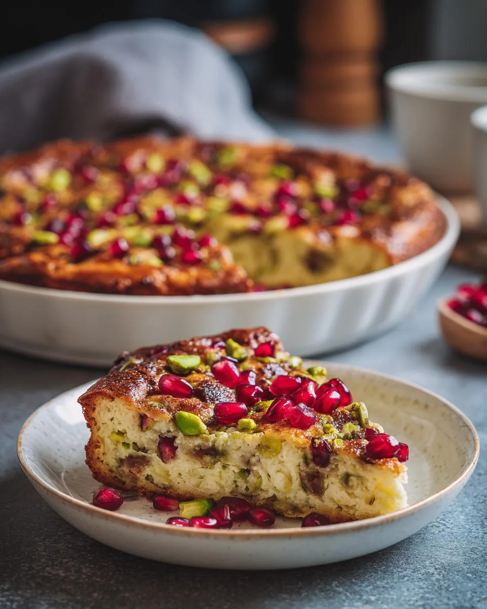 Pomegranate Pistachio Cottage Cheese Bake - detail 1