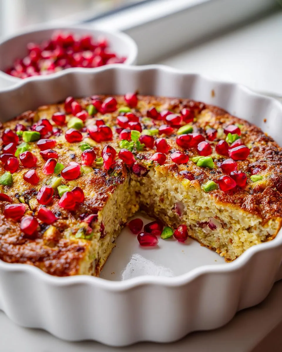 Pomegranate Pistachio Cottage Cheese Bake - detail 2
