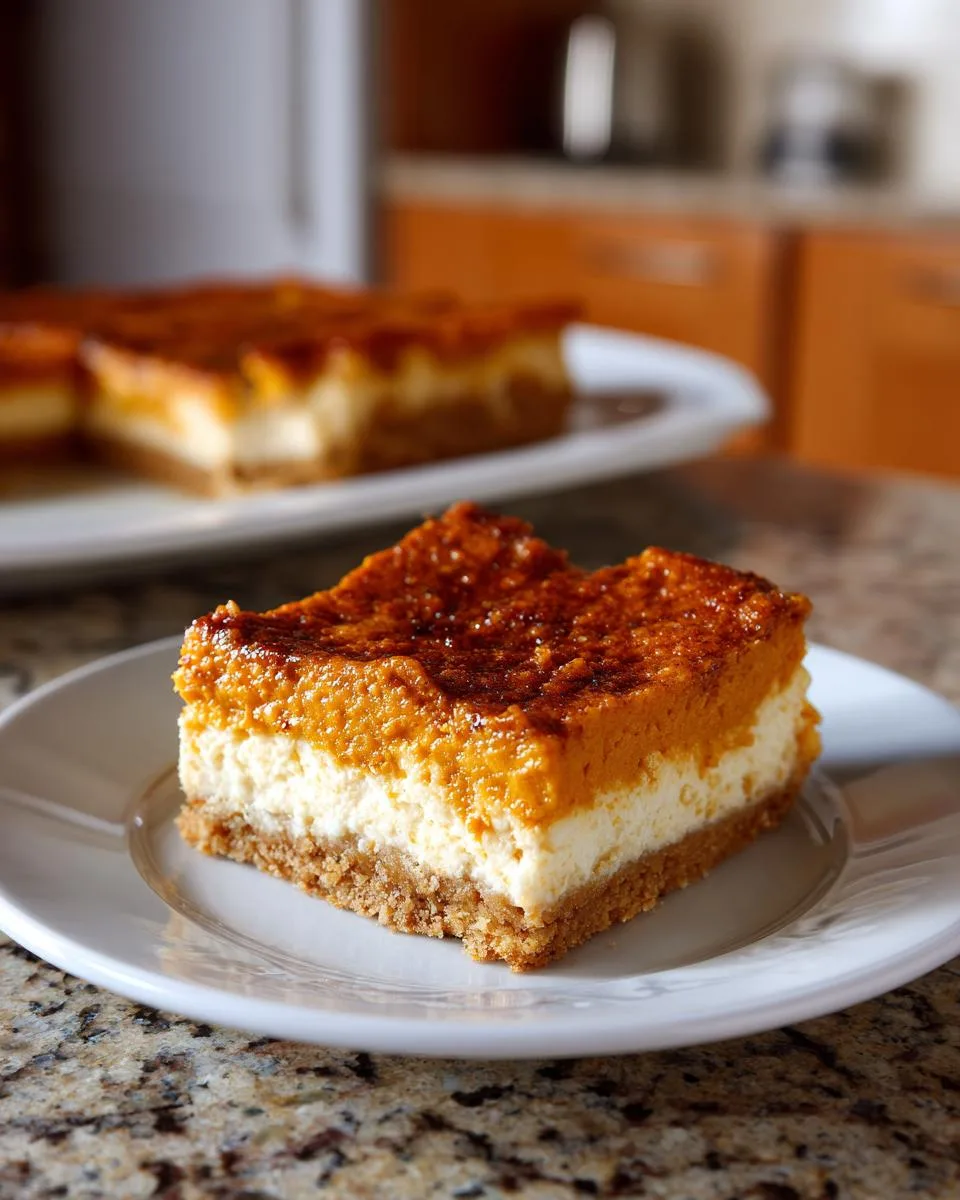 Pumpkin Cottage Cheese Cheesecake Bars - detail 4
