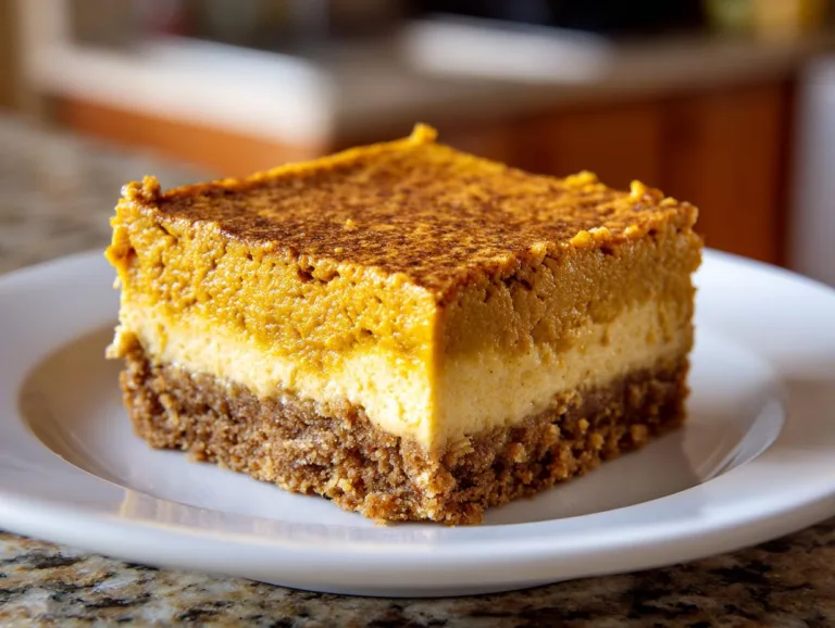 Pumpkin Cottage Cheese Cheesecake Bars