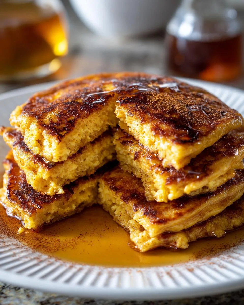 Pumpkin Cottage Cheese Pancakes - detail 2