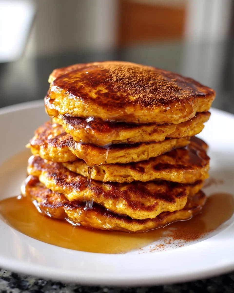 Pumpkin Cottage Cheese Pancakes - detail 3