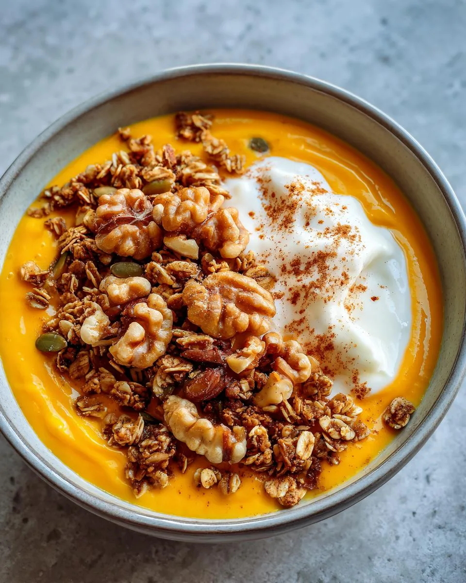 Pumpkin Cottage Cheese Smoothie Bowl - detail 1