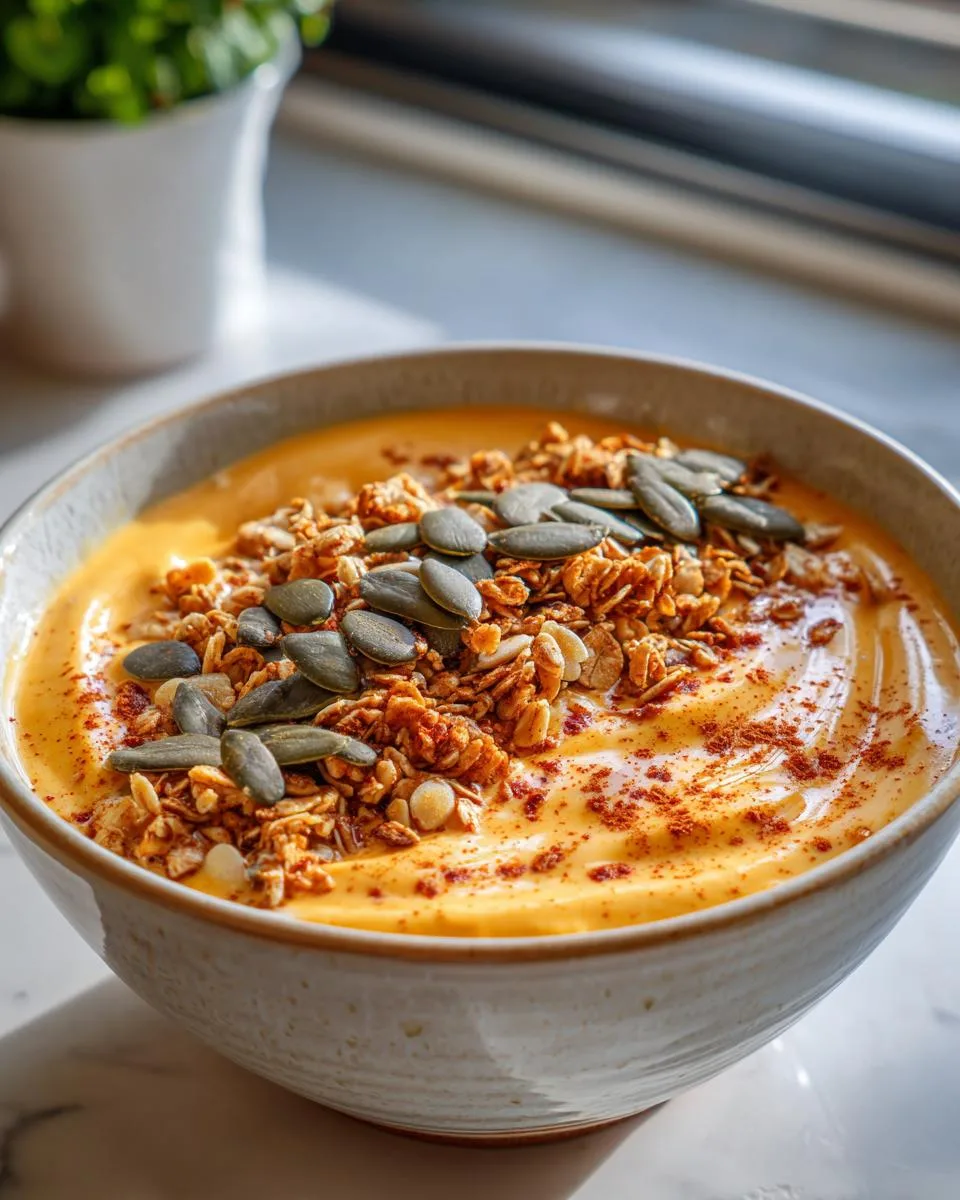 Pumpkin Cottage Cheese Smoothie Bowl - detail 2