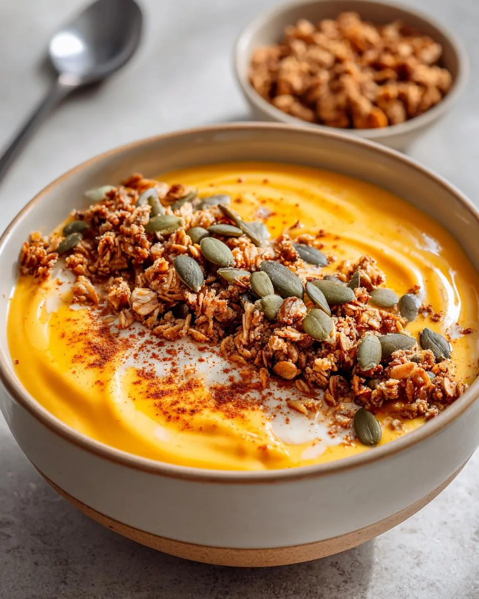 Pumpkin Cottage Cheese Smoothie Bowl - detail 3
