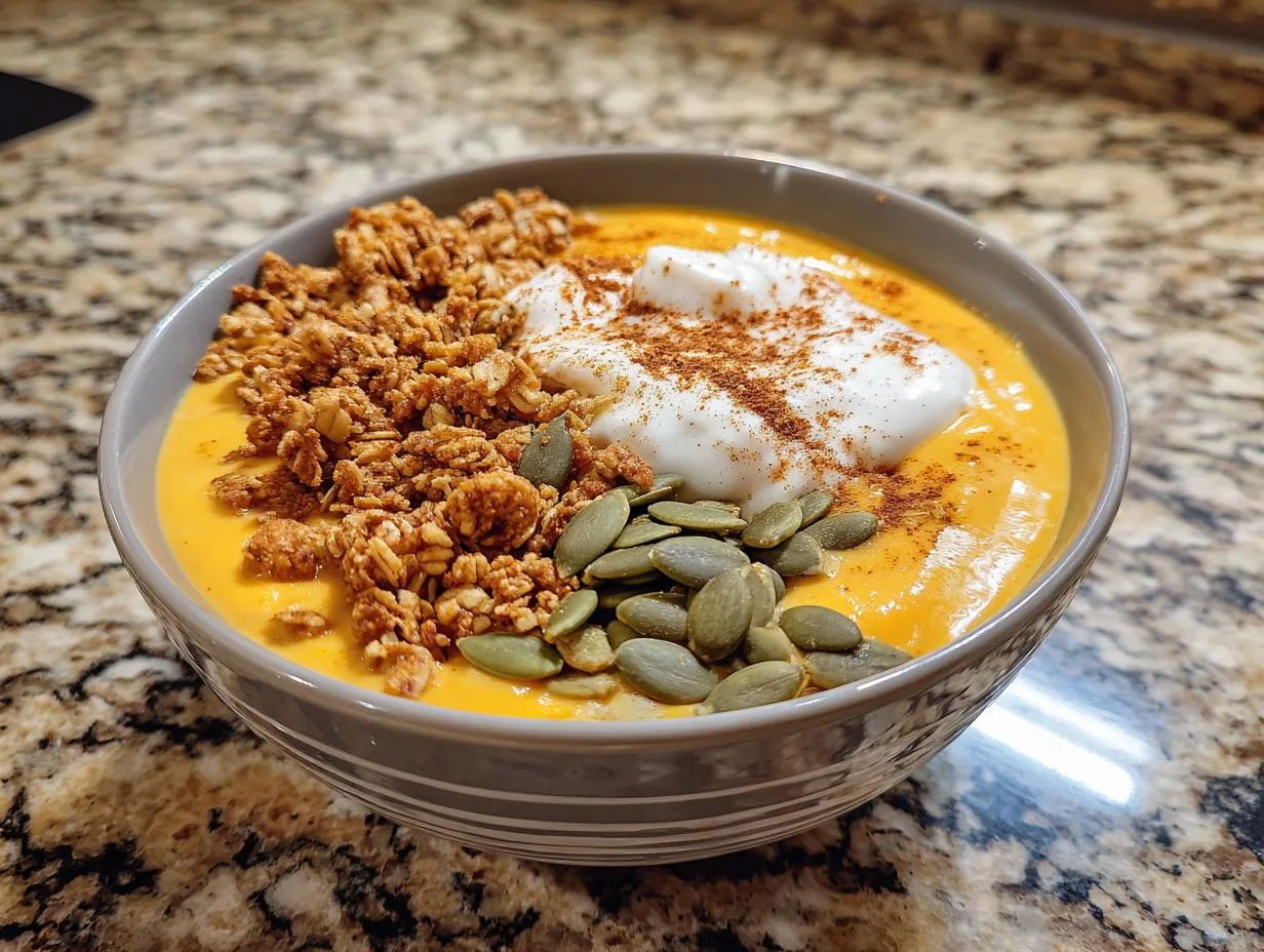 20g Protein Pumpkin Cottage Cheese Smoothie Bowl