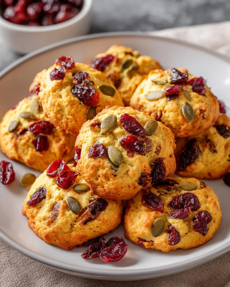 Pumpkin Cranberry Cottage Cheese Cookies - detail 4