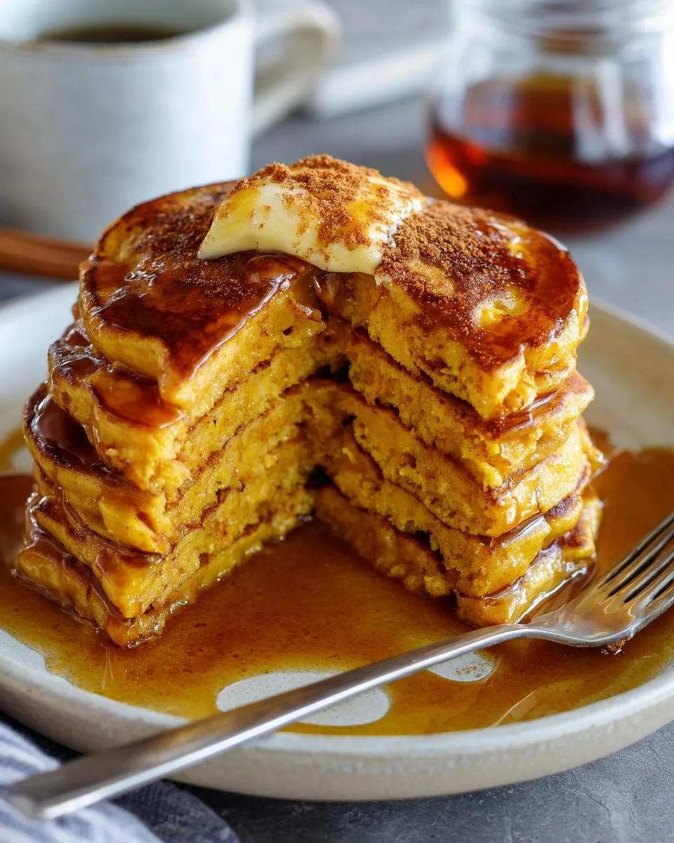 Pumpkin Greek Yogurt Pancakes - detail 2