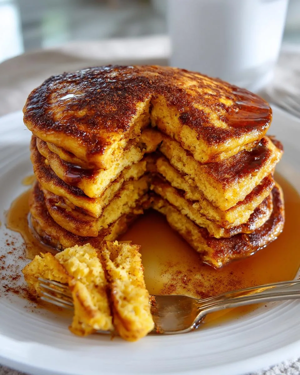 Pumpkin Spice Cottage Cheese Pancakes - detail 1