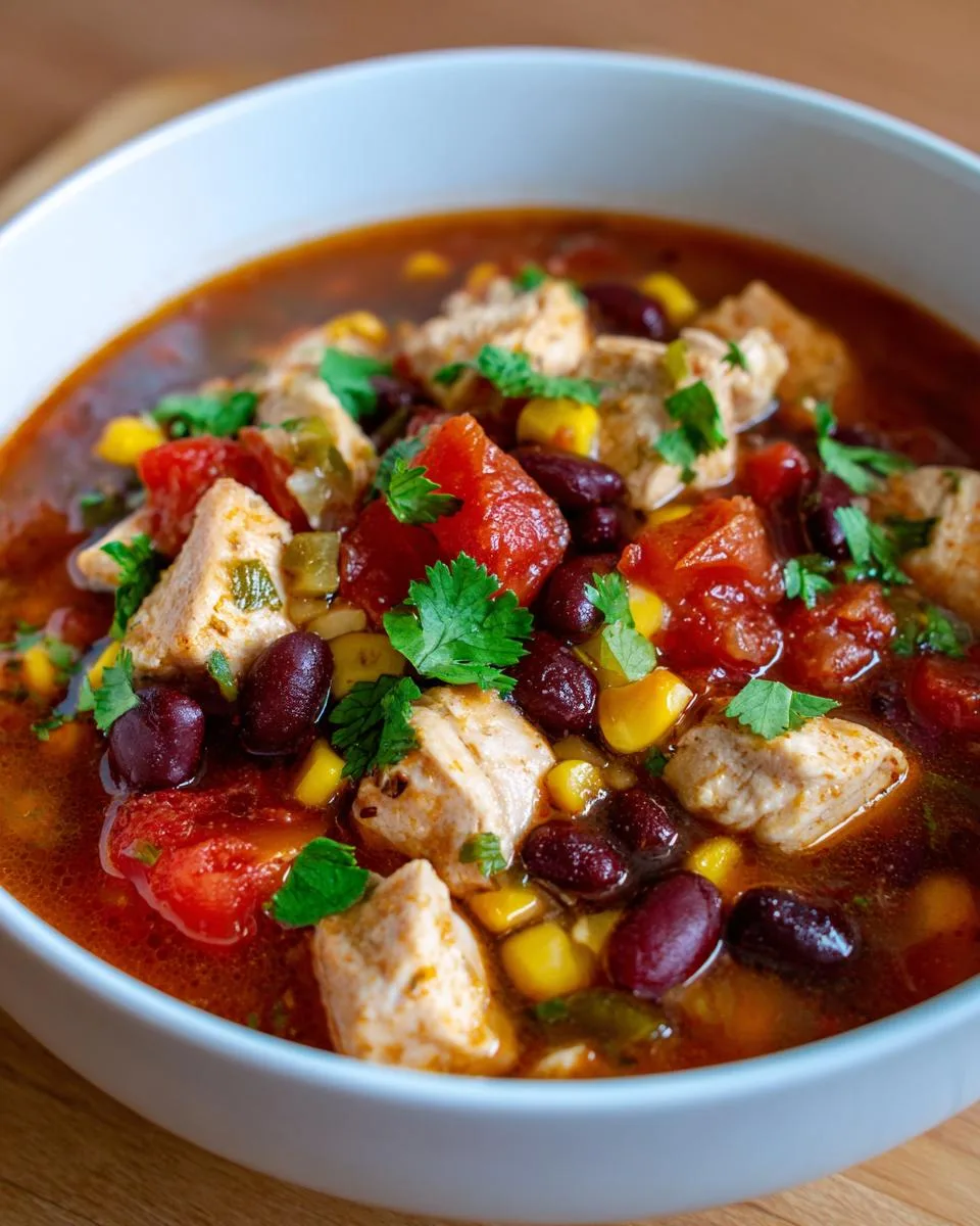 Slow Cooker Fiesta Chicken Soup - detail 1