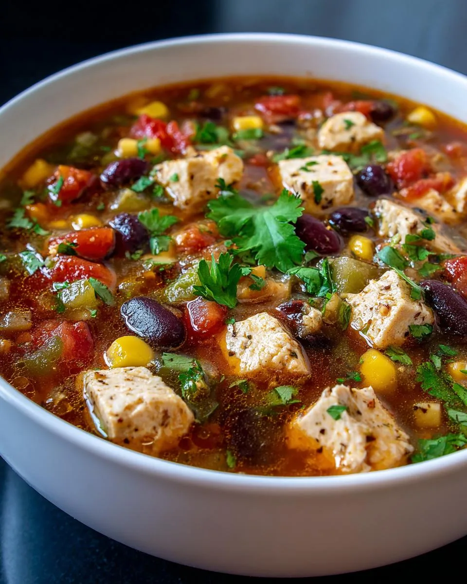 Slow Cooker Fiesta Chicken Soup - detail 3