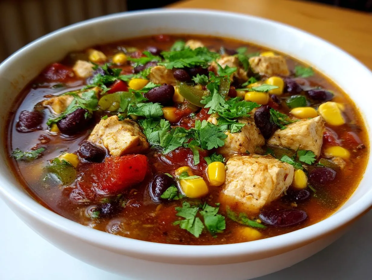 Slow Cooker Fiesta Chicken Soup – 7-Hour Flavor Magic