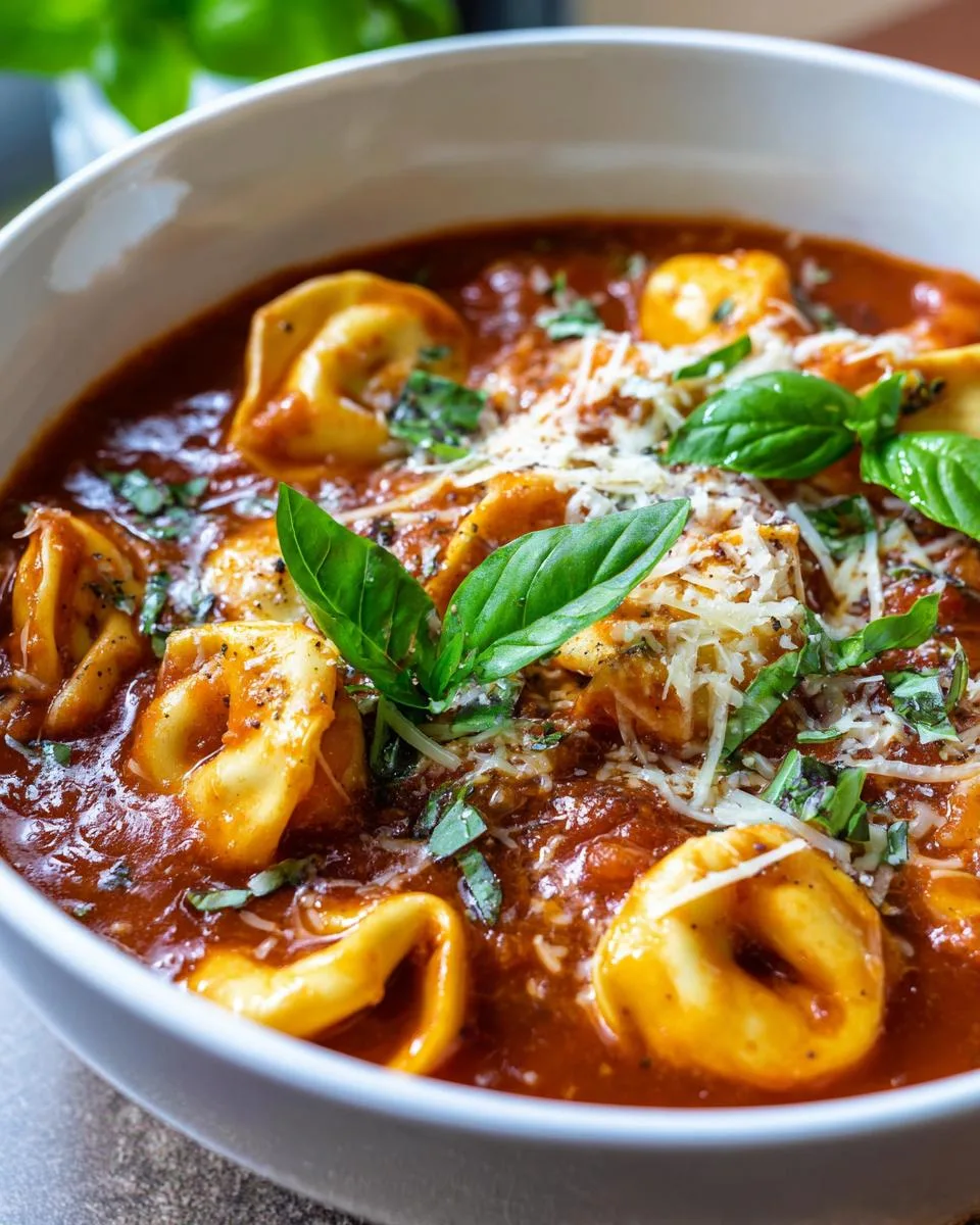 Slow Cooker Tomato Tortellini Soup - detail 1
