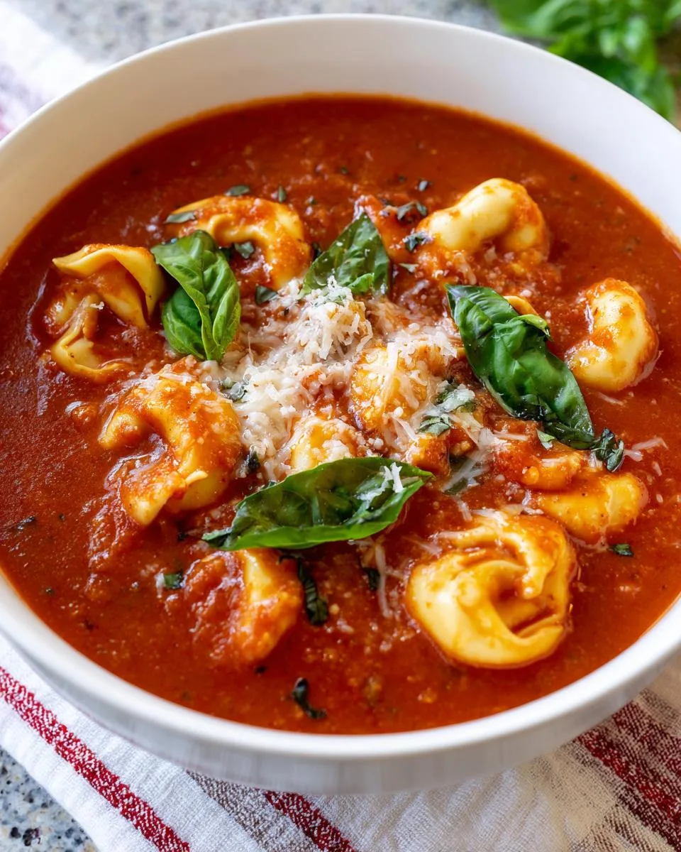 Slow Cooker Tomato Tortellini Soup - detail 2
