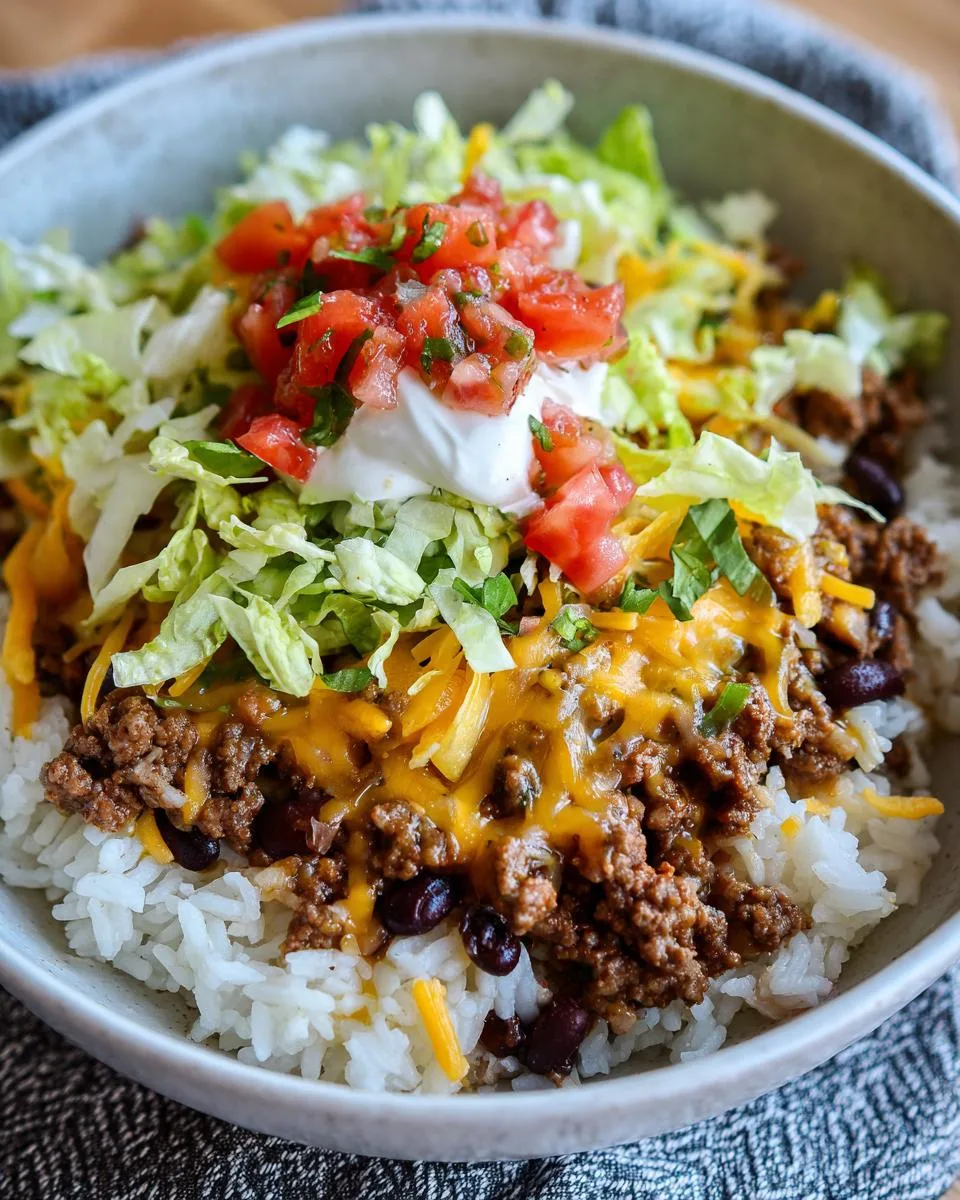 Taco Rice Bowl - detail 2